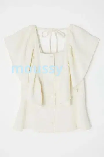 moussy 프릴 슬리브리스 셔츠