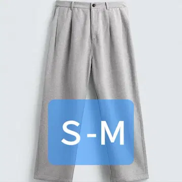 새상품 ZARA CHAMPION 플리츠 릴랙스 핏 팬츠
