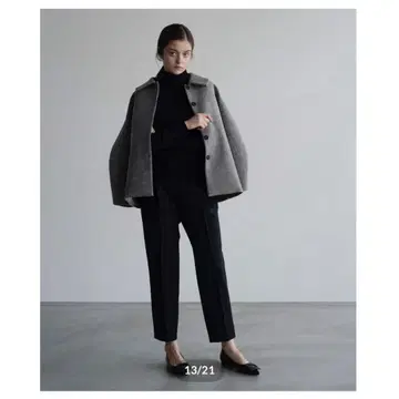 OHGA 마쉬멜로우 팬츠 보통 길이 블랙 XS