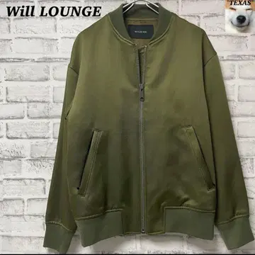 새상품급! Will Lounge 올리브 그린 지퍼 블루종 MA-1