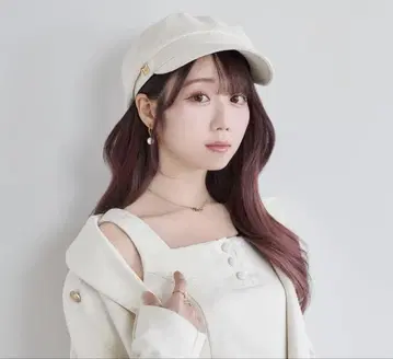 Rosemuse Tweed casquette 아이보리