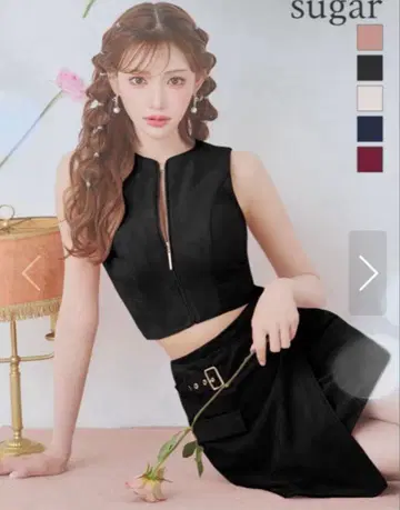 블랙 스웨이드풍 드레스 셋업 xs