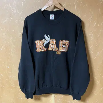 80s USA JERZEES 맨투맨 그리드 택 XL 블랙 할로윈