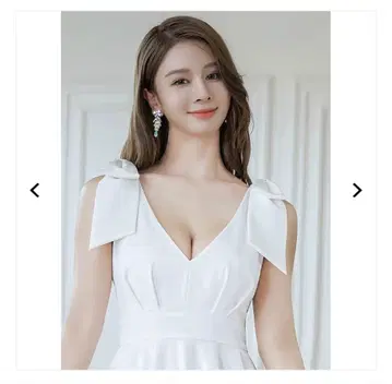 ERUKEI 숄더 리본 롱 원피스