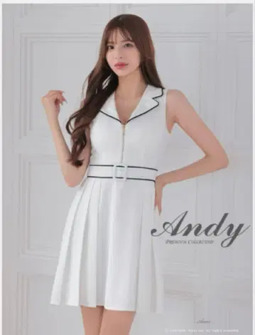 미니 드레스[Andy]AN-ON2831 화이트 블랙