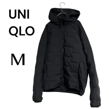 UNIQLO 충전솜 후드 자켓 블랙 M 경량 여성용 남성용 겸용