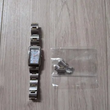 손목시계 여성용 실버 직사각형 부속 부품 포함