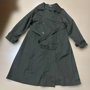 타임세일 미스틱 코튼 혼방 카키 트렌치코트