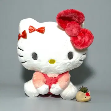 리본 앉은 인형 BIG 타입 헬로키티 봉제 인형