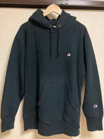 Champion 리버스 위브 파랑 택 후드티 다크 네이비 XL