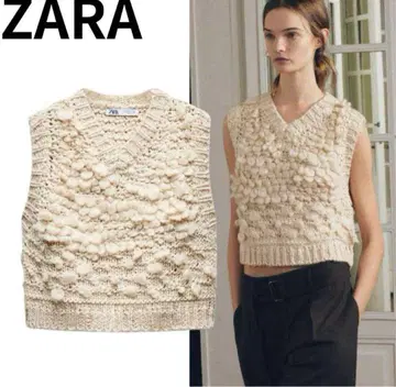 ZARA 자라 구조 니트 베스트 스웨터 S 사이즈 완판템