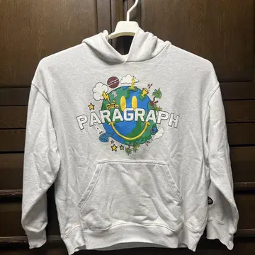 PARAGRAPH 패러그래프 스마일 어스 후드티 그레이