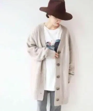 플라주 plage 퍼 가디건 베이지 클리닝 완료