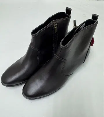 리걸 지퍼 숏부츠 낮은 힐