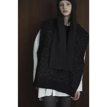 CLANE SIDE ZIP TWEED KNIT VEST