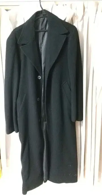 NAVY 블랙 롱 코트 M