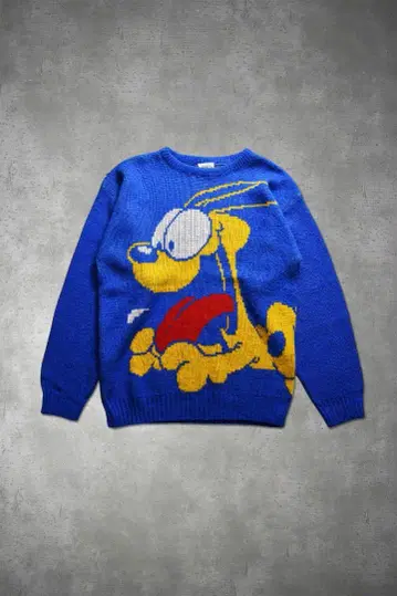Garfield 70s Adnantage 니트 스웨터 M 3-7-81