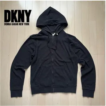DKNY JEANS COTTON ZIP HOODIE SIZE L