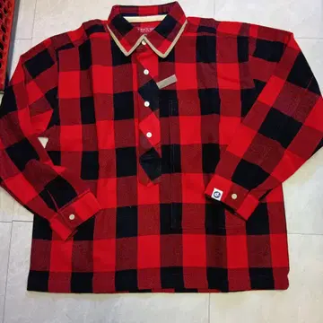(68)next work wear 남성용 셔츠 M 빨검 체크