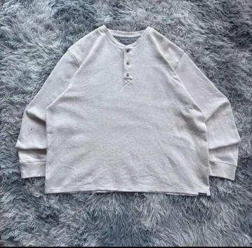00s 써멀 롱티 헨리넥 빈티지 와플