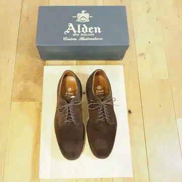 [ 새상품급 ] Alden 알든 스웨이드 플레인 토우 7.5 브라운