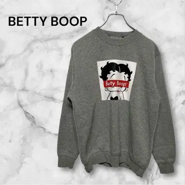 베티 붑 긴팔 트레이닝복 크루넥 프린트 로고 레귤러 기장 M