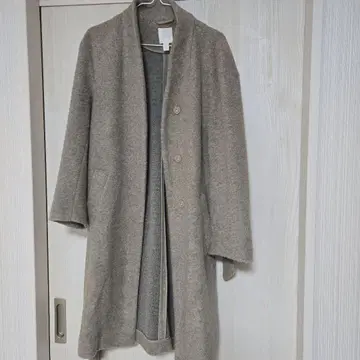 그레이 벨트 롱 코트