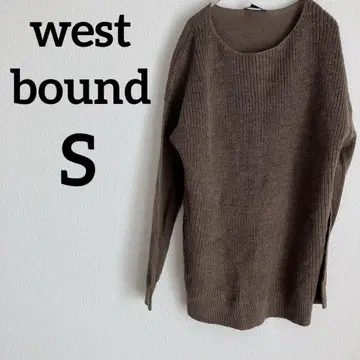 1점 물건 westbound [ S ] 브라운 라운드넥 스웨터