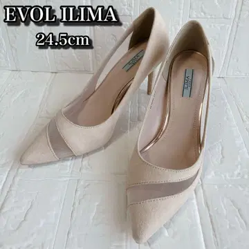 [ 새상품 ] EVOL ILIMA 튤 펌프스 베이지 스웨이드 24.5cm