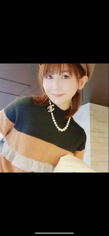 앤드러브 택 포함 컬러 블로킹 니트 튜닉 3L