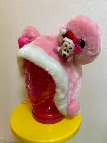 디즈니 크리스마스 팬캡 핑크 봉제 인형 미니