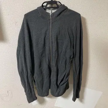 그레이 XL 풀 집업 후드티