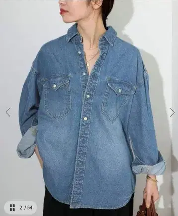 슬로브 이에나 SLOBE IENA LE DENIM BDU 셔츠 데님