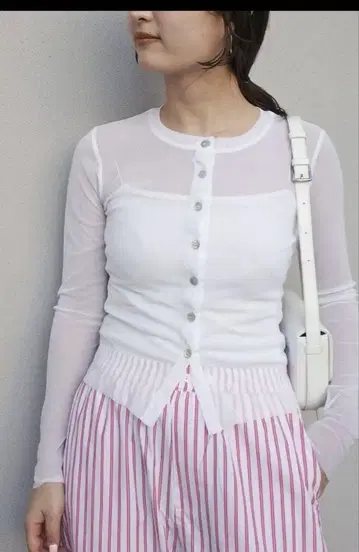 슬로브 이에나 온리 하츠 시어 가디건