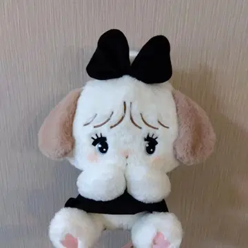 mikko 리본 포함 강아지 봉제 인형