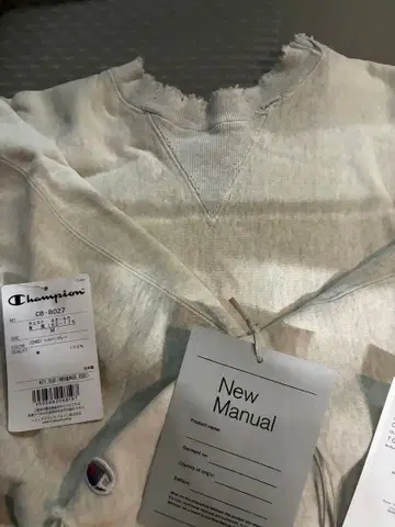 new manual x Champion 실버 그레이 M 사이즈 트레이닝복