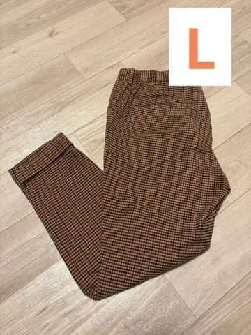 에디피스 EDIFICE L 사이즈 팬츠 슬랙스 체크 겨울