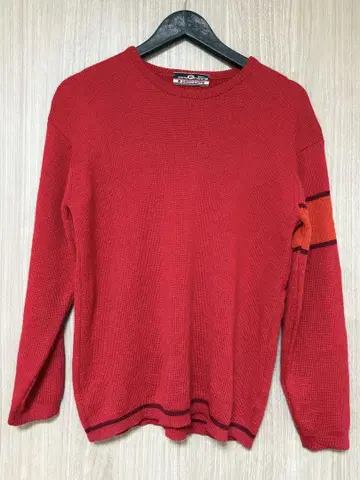 DESCENTE carlo Gruber 빨간색 니트 스웨터