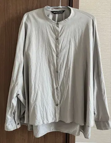 미즈이로 인드 백 개더 와이드 셔츠 블라우스