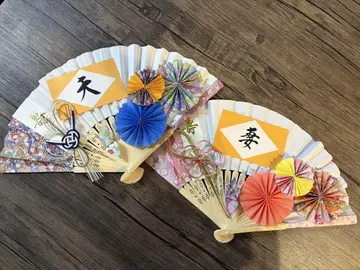 일본풍 부채와 가랜드 세트