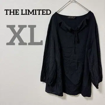 THE LIMITED [ XL ] 블랙 긴팔 셔츠 블라우스 블랙 심플