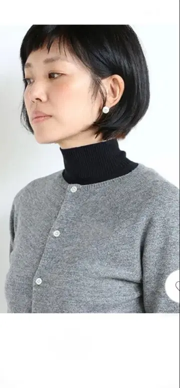 나카가와 마사시치 상점 착용 터틀넥 오가닉 면 블랙