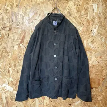 새상품급 Blue Trick 도트 무늬 올 패턴 셔츠 자켓 블루종 L