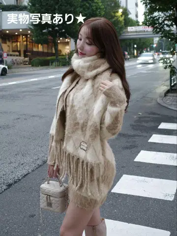 Darich 신상 완판템 아가일 니트 앙상블