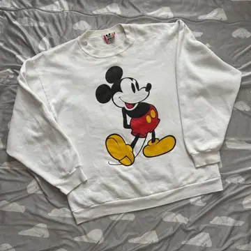 90s 디즈니 미키마우스 맨투맨 USA제 XL 그레이 80s