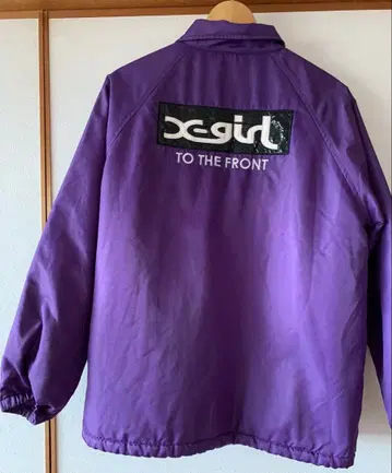 X-girl 중간 보아 점퍼, 보라색 솜털