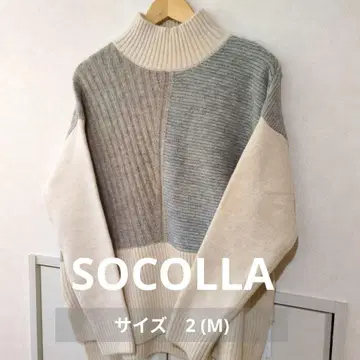 [ 미사용, 택 포함 ] sorella 패널 디자인 니트 M