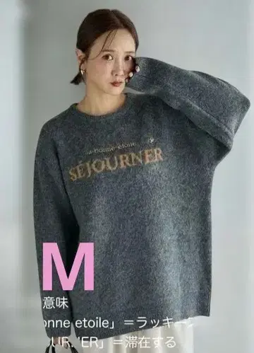 새상품 시마무라 다나카 리나 니트 풀오버 스웨터 그레이 M