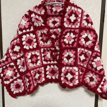 크로셰 뜨개질 모티브 스톨 숄