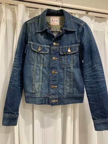 Lee x Discoat 콜라보 데님 자켓 G S 블루 구제 의류